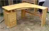 电脑桌转角电脑桌松木实木写字台书桌榆木组装简约现代木办公桌
