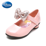 Disney/迪士尼秋季甜美蝴蝶结公主鞋 镜面漆皮女童童鞋1115434502