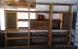 新中式实木展示柜精品老榆木书柜组合价书架置物架免漆书柜架家具