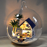 手工diy小屋玻璃球拼装小房子模型玩具创意浪漫生日礼物送男女生