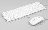 雷柏9300P无线键鼠套装 超薄巧克力苹果白键盘 无线键盘鼠标套装
