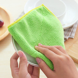 5条装 超细纤维双层抹布 双面吸水不掉毛洗碗巾擦碗布擦手巾 包邮