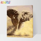 新品DIY数字油画特价手绘油画卧室大象动物欧美