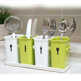 韩国进口桌面整理盒牙刷架牙膏梳子收纳盒厨房组合沥水筷子整理盒