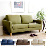 新款日式小户型弧形简易布艺沙发单人双人组合卧室咖啡馆休闲沙发