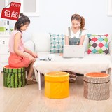 大号卡通水果收纳凳 多功能可折叠小板凳 儿童玩具衣服杂物收纳箱