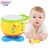 贝恩施婴儿手拍鼓玩具宝宝音乐转鼓儿童音乐拍拍鼓益智玩具0-3岁