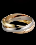 美国代购正品 Cartier/卡地亚 Trinity系列小号款三环三色戒指