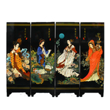 4扇仿古小屏风 客厅装饰摆件 中国特色出国外事商务礼品 四大美女