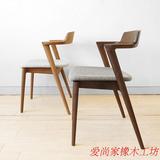 新款特价实木餐椅垫套装简约现代白橡木北欧日式咖啡餐厅靠背椅子