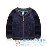 【外贸出口】  男童男宝宝长袖拉链毛衣幼儿童装棉毛混纺=12M~5T