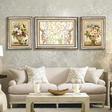 新年喜庆 现代客厅装饰画欧式沙发背景墙画有框三联美式挂画壁画