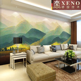 西诺欧式壁纸 客厅装饰书房风景油画风大型壁画墙纸  大卫巨人山