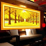 黄金满地十字绣印花客厅新款2米十字锈大幅风景简约现代温馨挂画