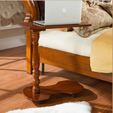 美式实木边几可移动边桌欧式角几沙发边几床边桌创意小茶几电脑桌