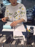 韩国东大门代购2016春夏装新款Omarie 大花色图案棉质中袖T恤