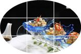 高端酒店会所文化创意个性餐具 意境菜餐具 三孔玻璃管配小碗