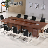 创黎办公家具大型会议桌 会客洽谈开会桌 实木贴皮烤漆会议桌801