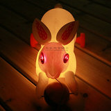 元宵节礼品 小孩花灯 2-3-6周岁男孩女孩发光兔灯 儿童玩具兔子灯