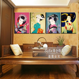 日式料理店寿司店装饰画 日本餐厅酒店艺妓无框画挂画壁画 仕女图