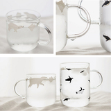 Fan's zakka杂货创意可爱灯工玻璃极地冰川北极熊企鹅茶杯水杯子