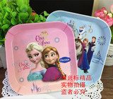 迪士尼冰雪奇缘frozen可爱儿童餐具密胺小托盘长方形果盘早餐盘碟