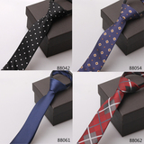 5cm懒人拉链小领带男韩版休闲窄款潮学生简易拉得黑蓝色送领带夹