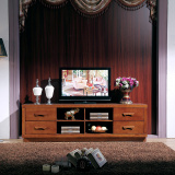 中式实木电视柜小户型客厅电视柜简约1.8米长影视柜橡木大厅地柜
