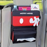 NAPOLEX红黑米奇多功能汽车后座椅置物袋挂袋卡通 车内靠背收纳袋