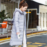 以慕2016秋冬新款 韩版修身过膝中长款棉衣女士时尚棉服棉袄外套