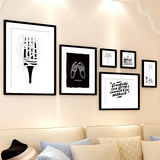 餐厅黑白照片墙个性相框墙创意挂墙组合房间大尺寸客厅卧室装饰品
