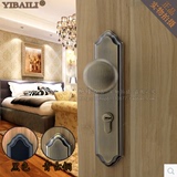 台湾依佰利青古铜门锁简约美式室内锁欧式仿古黑色卧室木门球形锁