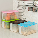厨房密封罐 食品级可叠加带手柄收纳盒冰箱橱柜带盖塑料 保鲜盒