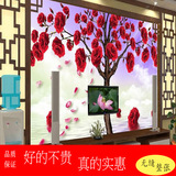 3D壁纸玫瑰花整张电视沙发床头背景墙大型无缝壁画墙纸客厅墙壁纸