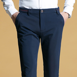 春季新款男装直筒休闲裤韩版西裤男士修身型黑色长裤青年