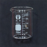 环球玻璃烧杯250ml 耐高温 刻度杯GG17加厚玻璃仪器实验器材环球