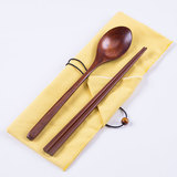 木质筷子勺子套装旅行学生环保zakka便携木制餐具家用日式和风