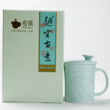 恒福茶具高端品牌端起的是情分也是身份越窑青瓷佛心莲自在杯礼盒