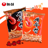 韩国虾条进口零食品农心辣味鲜虾条90g虾味十足休闲膨化原味虾条