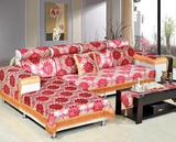美式沙发垫四季通用欧式123沙发坐垫沙发套沙发扶手布靠背巾红色
