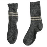韩国代购进口正品ulzzang女秋冬条纹毛线袜子短袜短筒袜堆堆袜
