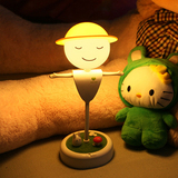 稻草人充电式电池LED小夜灯迷你宝宝喂奶感应小灯插电儿童房可爱