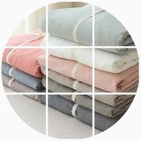 新疆棉床上用品良品日式简约纯色水洗棉全棉床单床罩床笠单件