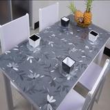 欧式软玻璃PVC防水桌布 透明磨砂餐桌垫 加厚防烫隔热水晶板定制