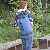 新潮代韩版帆布运动包 双肩包圆桶包旅游背包 男女户外休闲旅行包