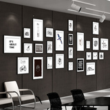 超大客厅装饰实木照片墙相框墙办公室企业文化墙公司个性卡纸挂画
