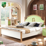 斐兹家具儿童套房组合青少年男孩王子卧室套装绿色单人床小孩床
