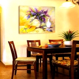 壁画高档布纹膜挂画餐厅客厅水果装饰画植物花卉单幅无框画厨房