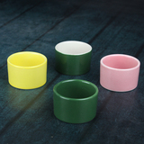 陶瓷杯子日式风格料理杯子zakka休闲清酒杯竹筒绿色粉色黄色小杯