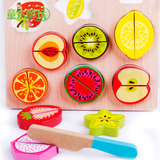 木制 磁性水果蔬菜切切看切水果玩具 儿童过家家玩具切切乐